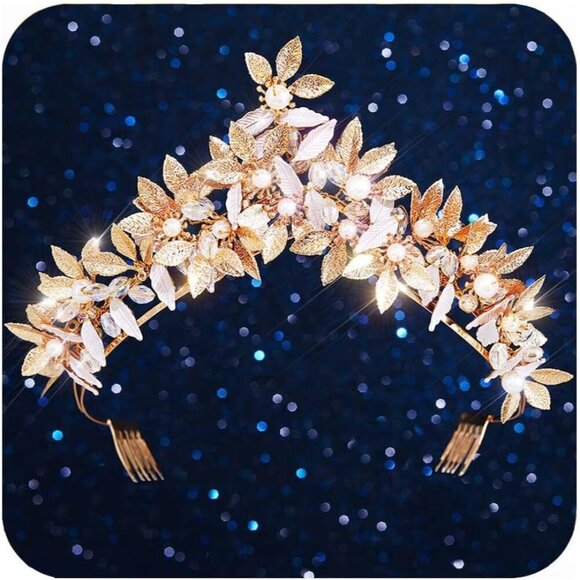 Accessories - Gold Leaf Headband Alloy Roman Laurel Crown Wedding Prom Costume Accessory